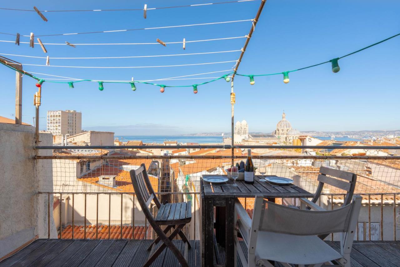 Terrasse Vue Mer & Quartier Historique Vieux Port Marseille Exterior photo